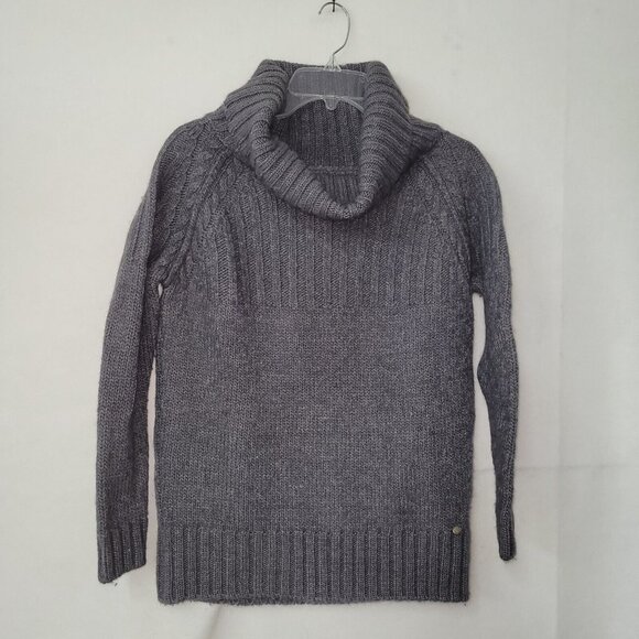 Replay Sweater Womens M Grey Chunky Cowlneck Wool Blend Boxy Tunic Ski Lodge - Picture 1 of 12